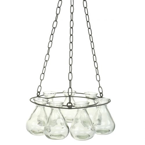 Floristik24 Függő koszorú virágvázákkal Ø24cm