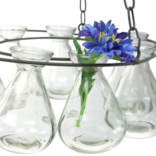 Floristik24 Függő koszorú virágvázákkal Ø24cm