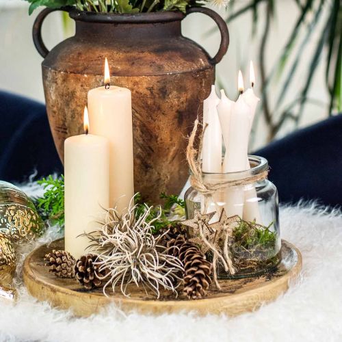 Floristik24 Üveg edény töltéshez, virágváza, asztaldísz, üveglámpás 2db