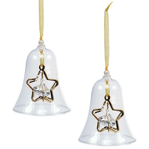 Floristik24 Harangtartó Ø8cm H16cm arany 2db