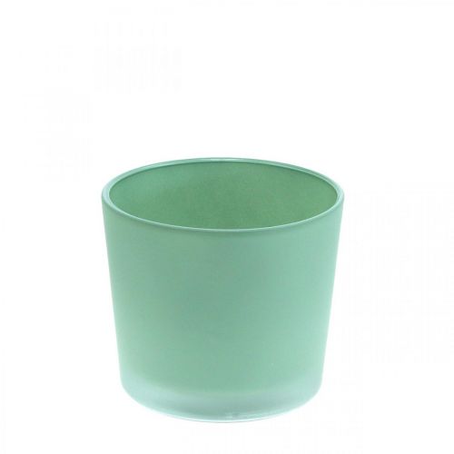 tételeket Üveg virágcserép zöld ültető üveg kád Ø10cm H8,5cm