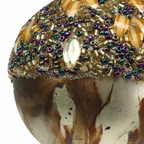 Floristik24 Karácsonyi díszpohár dekorral és gyöngyökkel Ø7,5cm