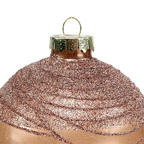 Floristik24 Üveggolyós réz választék. Ø8cm 4db