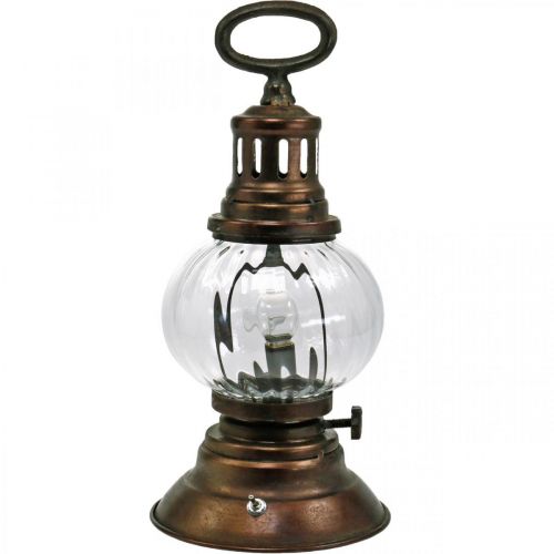 Floristik24 LED hurrikán lámpa, fém lámpa, díszlámpa, vintage megjelenés Ø12,5cm H30cm