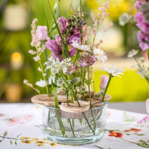 Floristik24 Üvegtál tál üveg átlátszó Ø15cm H8cm