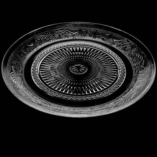 tételeket Antik üveglap Ø25,5cm H2cm 6db