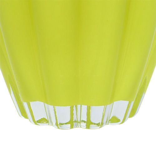 Floristik24 Üvegváza "Bloom" lime Ø14cm H17cm
