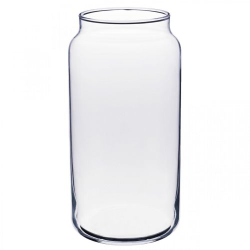 Floristik24 Virágváza üveg átlátszó üveg váza asztaldísz Ø8cm H20cm