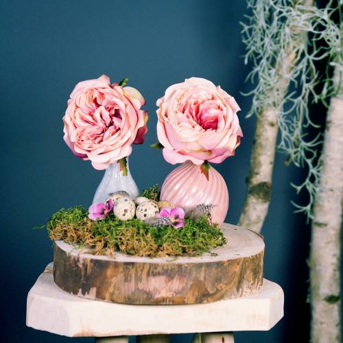 Floristik24 Üvegváza paraszti ezüst fehér H11cm 6db