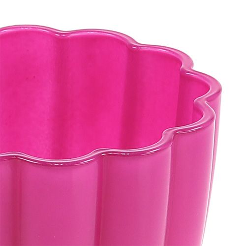Floristik24 Üvegváza "Bloom" Pink Ø14cm H17cm