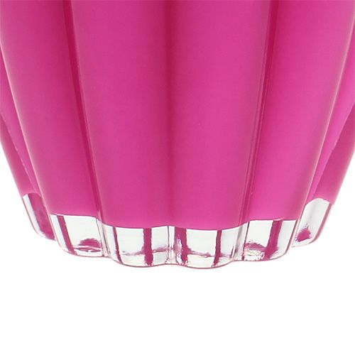 Floristik24 Üvegváza "Bloom" Pink Ø14cm H17cm