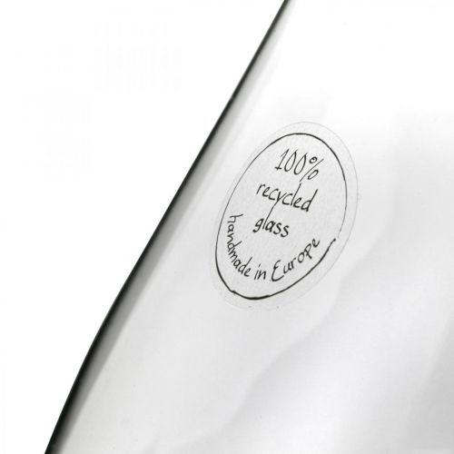 Floristik24 Virágváza üveg hagymás üvegváza átlátszó dekoratív váza Ø20cm H25cm