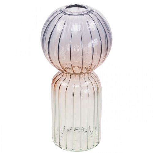 tételeket Üvegváza Deco Váza Kék Barna Clear Mini Váza Ø8cm H17cm