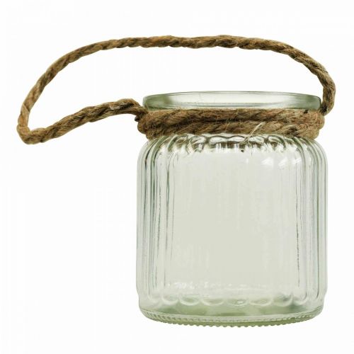 Floristik24 Üvegváza lámpás üvegkötél felakasztásához Ø8cm H9cm