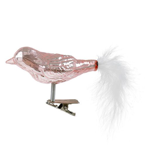 Floristik24 Üvegmadár kapcson 8 cm, válogatott 3 db