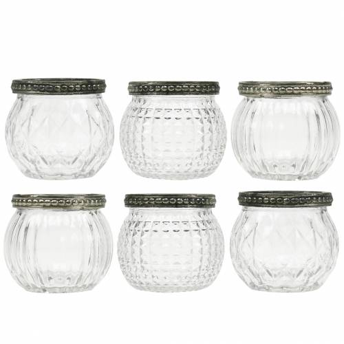 Floristik24 Üveglámpás Ø6,5cm H5,5cm 6db