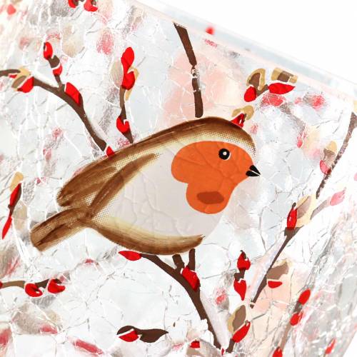 Floristik24 Lámpás Robin Crackle Clear Ø9cm H10cm