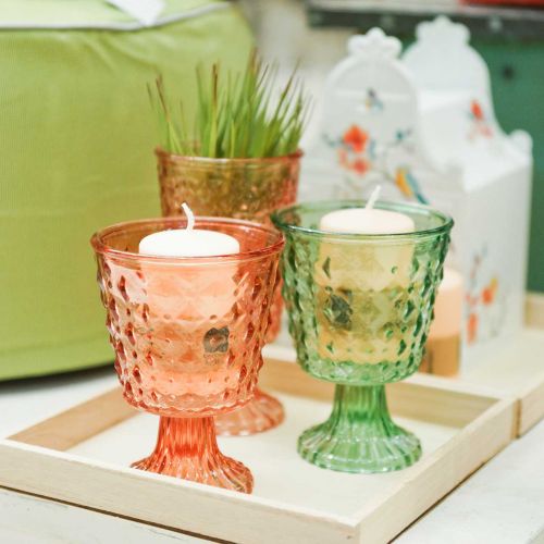 Floristik24 Üveglámpás Ø11,5cmH15,5cm türkiz