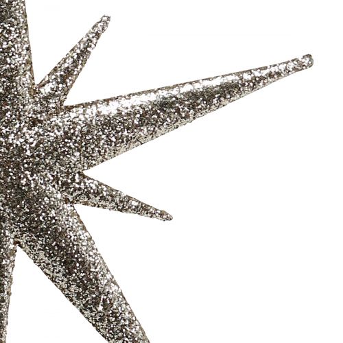 Floristik24 Glitter csillag világos arany 13cm 12db