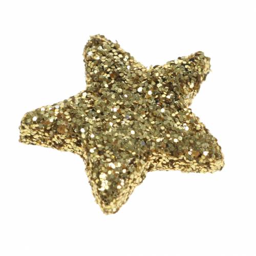 tételeket Csillag csillogó arany 1,5cm 144db