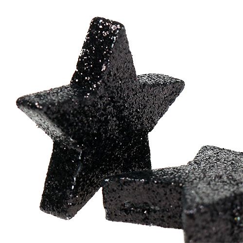 Csillogó csillagok fekete 4-5cm 40db | Floristik24.hu