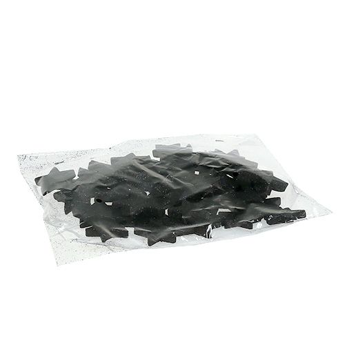 Csillogó csillagok fekete 4-5cm 40db | Floristik24.hu