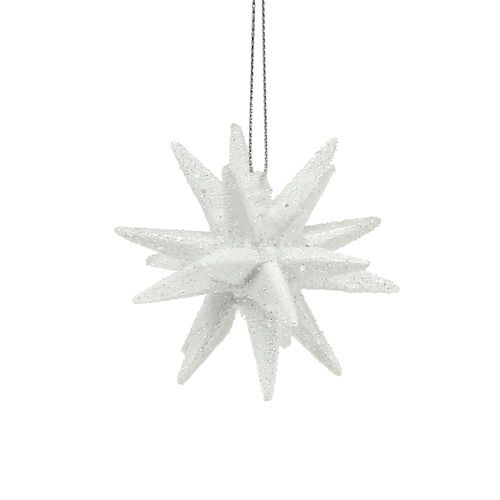 Floristik24 Csillogó csillagok fehér 7,5cm 8db