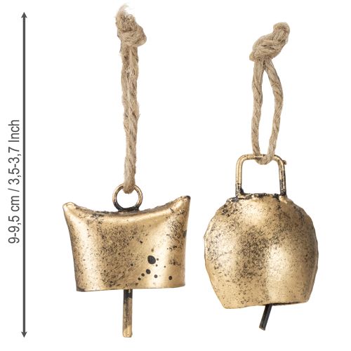 tételeket Karácsonyfadísz, fém harangok, vintage design dekoráció