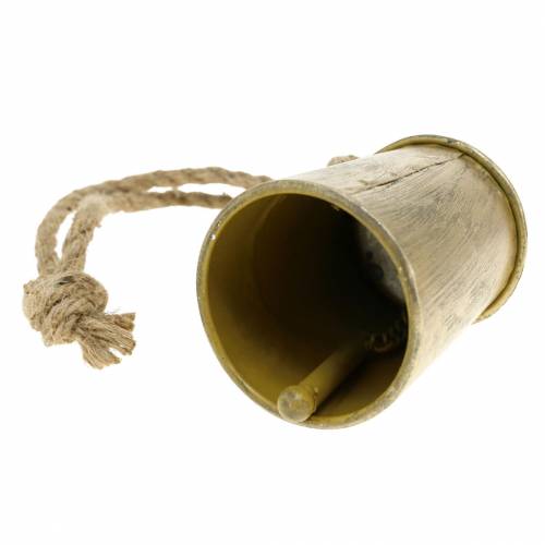 Floristik24 Tehénharang akasztható sárgaréz színű fém Ø7cm H12,5cm