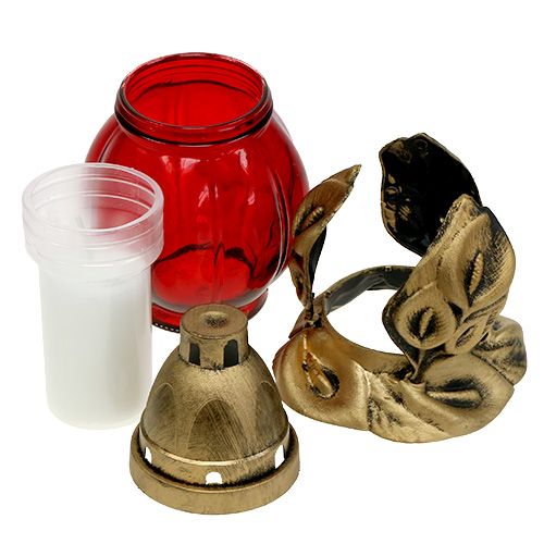 Floristik24 Sír világospiros Ø12,5cm H19,5cm 6 db