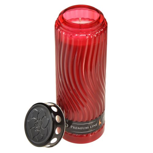 tételeket Sírgyertya fedő motívum virág piros fekete 10 nap H27cm