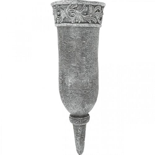 Floristik24 Sírdíszek Gyászvirágok Sírváza köszörült tüskével L24cm