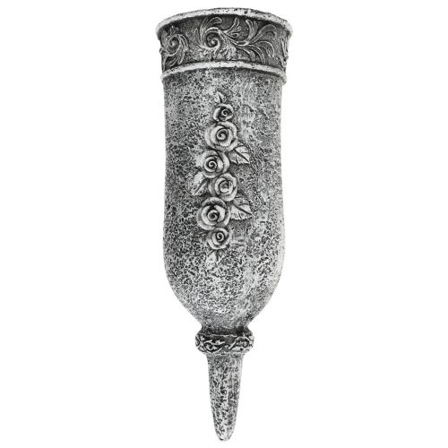 Floristik24 Sírdísz temetési virág, sírváza köszörült tüskével L19cm