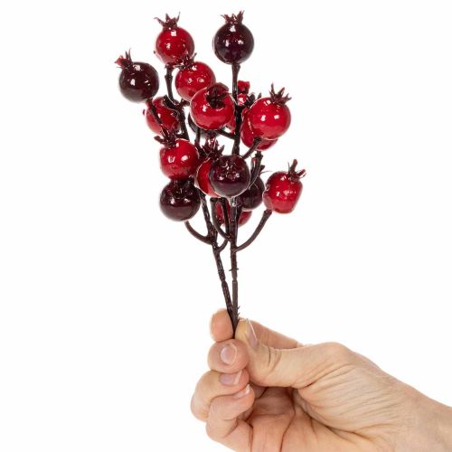 Mű gránátalmaág elágazó szárakkal vázadíszként, 19 cm, 4 darab | Floristik24.hu
