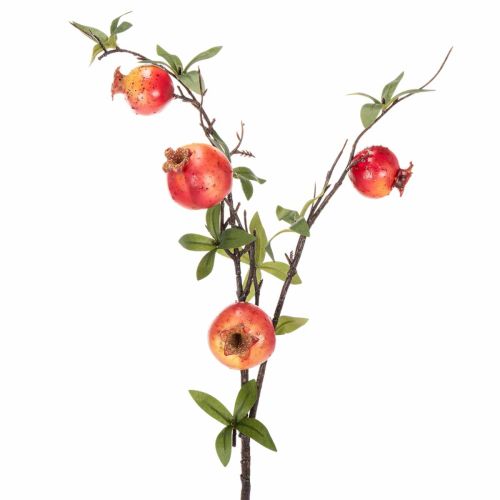 Mesterséges gránátalmaág gyümölcságként asztaldísznek, 68cm vétel | Floristik24.hu