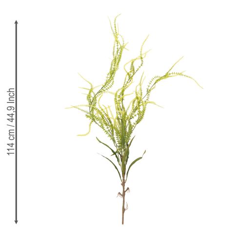 tételeket Zöld sörtéjű köles műnövény elegáns függődekorációhoz, stílusos szobai kiegészítőkhöz, 114 cm