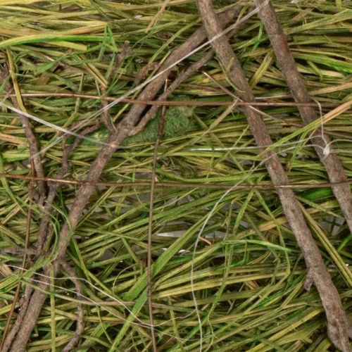 tételeket Húsvéti kosár, natúr mintázat, kézzel készített kosár ünnepi lakberendezéshez, 25cm