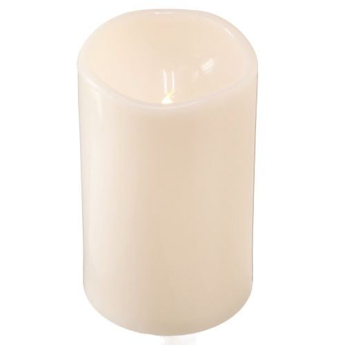 Floristik24 Nagy LED-es gyertya időzítővel Külső meleg fehér Ø12,5cm H20cm 2db