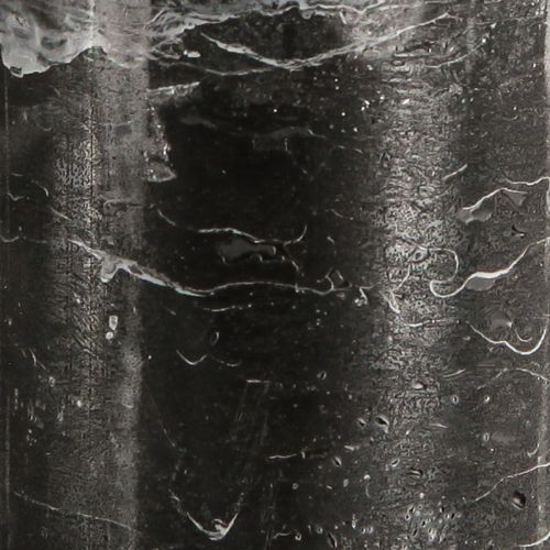 Floristik24 Nagy oszlopos gyertyák fekete márvány megjelenés 85x200mm 2 db