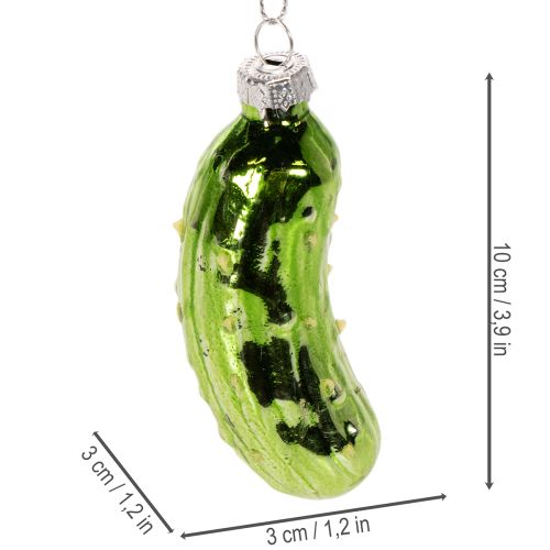 Üveg karácsonyi savanyúság, karácsonyfadísz akasztásra, 7 cm, 4 darab | Floristik24.hu