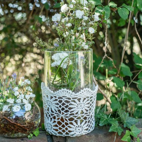 tételeket Horgolt edény fehér Ø17cm H15cm