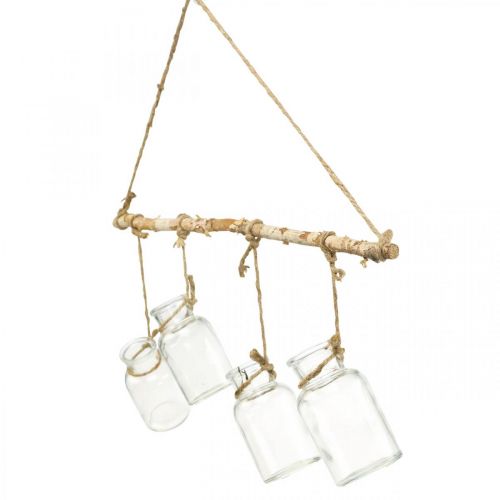 tételeket Fa ablakdekoráció függő üvegvázákkal virágkötészethez