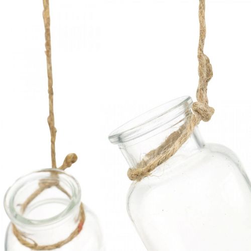 tételeket Fa ablakdekoráció függő üvegvázákkal virágkötészethez