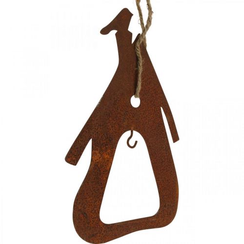 Floristik24 Deco fogas fém alma körte patinás dekoráció 23/24cm 2db