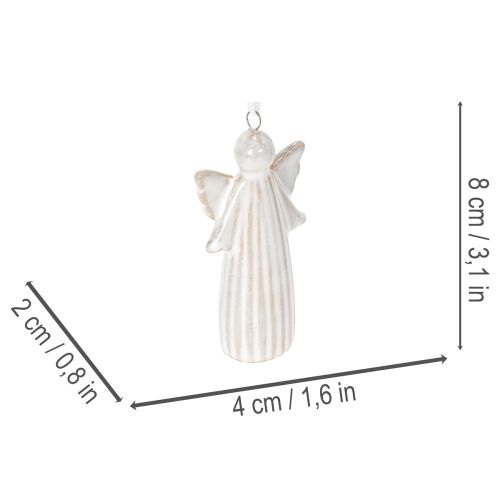 Angyal medál dekoratív figura karácsonyfára akasztáshoz 8cm 4db | Floristik24.hu