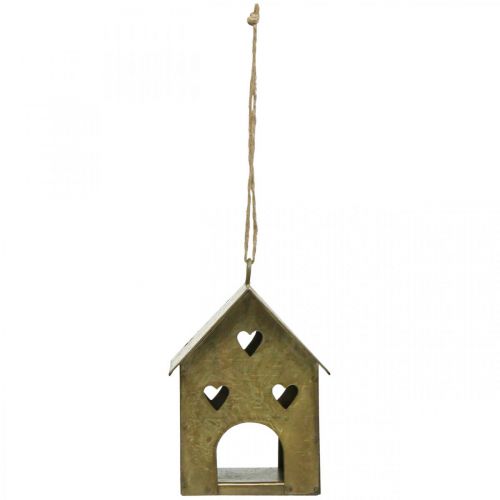 tételeket Karácsonyi fogas fém ház vintage gold H9,5cm 3db