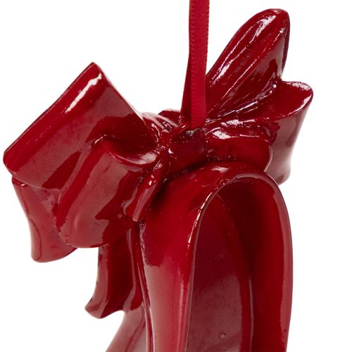 Dekoratív cipő masnival, 10 cm