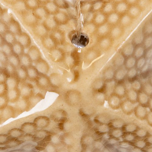 tételeket Kerámia tengeri csillag dekoráció akasztásra, tengerészeti hangulathoz, nyári dekoráció otthonra, 12 cm, 2 darab