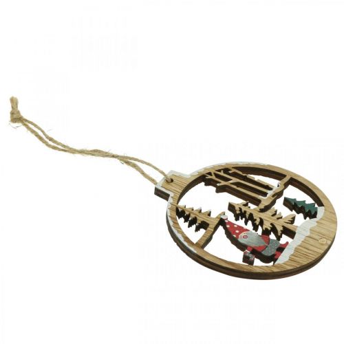 Floristik24 Karácsonyi medál Karácsonyfadíszek gnóm 8/10cm 12db