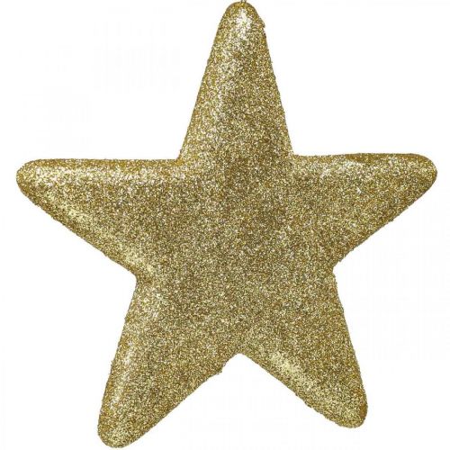 tételeket Karácsonyi dekoráció csillag medál arany glitter 18,5cm 4db